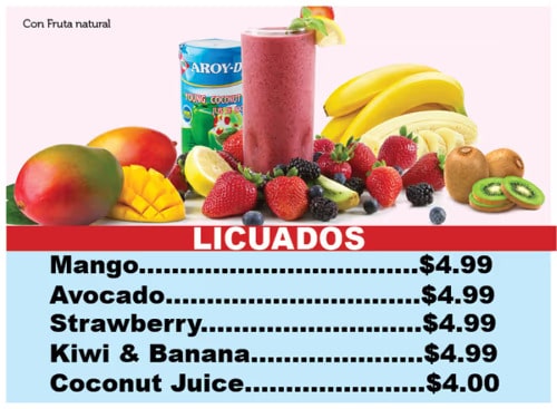Licuados de frutas